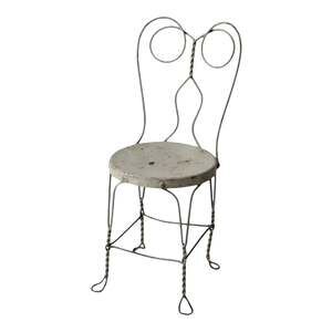 Vintage Wrought Iron Ice Cream Parlor Chair